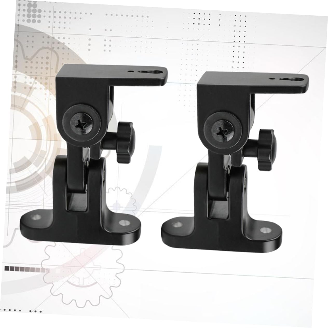 2pcs Speaker Wall Mount Brackets Swivel Tilt Easy Install for Multiple Devices