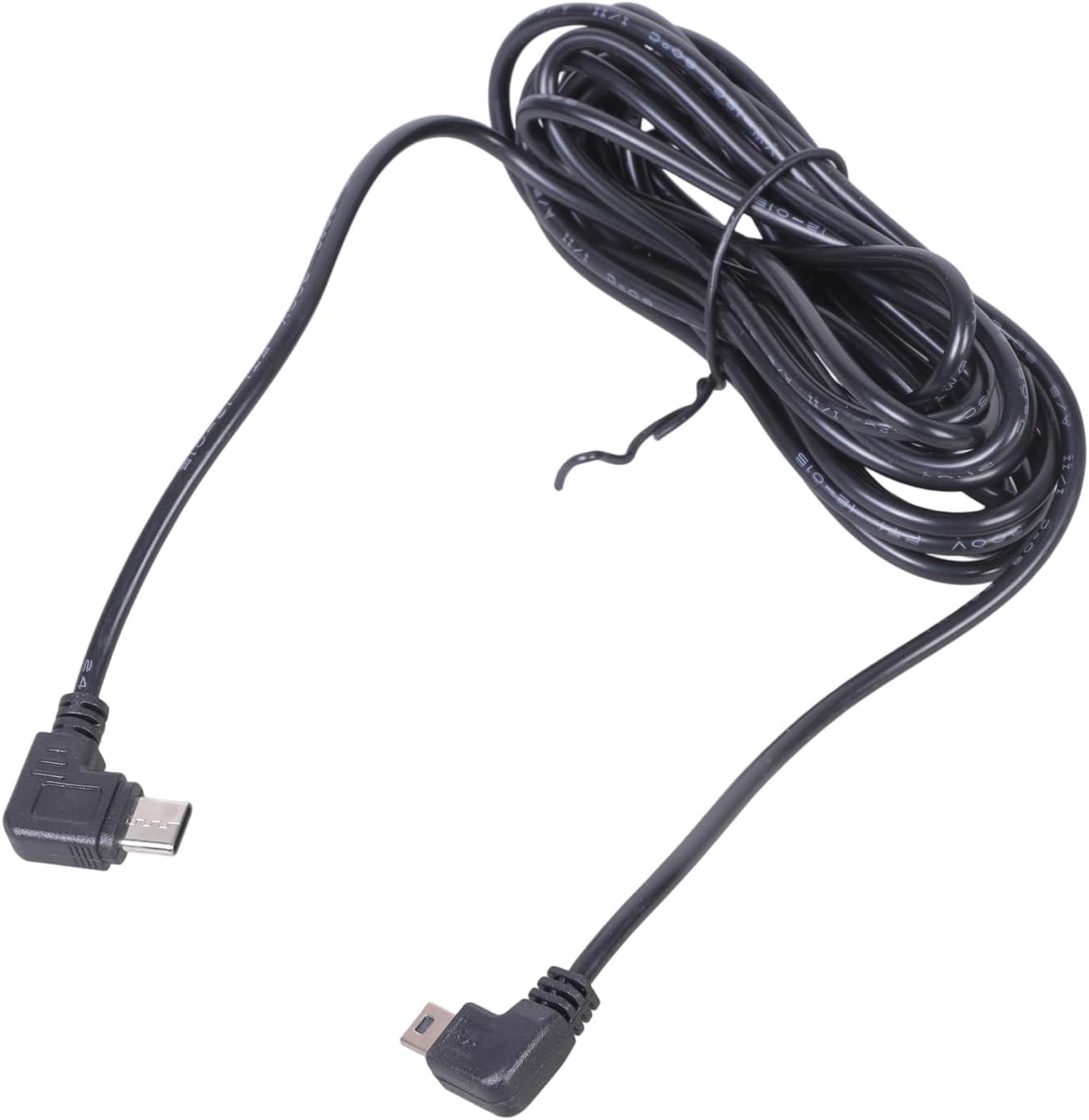 5V 3.4m Right-Angled Charging Wire Bend Design for Car Cameras Trackers Vehicle Devices Type C Charging Wire