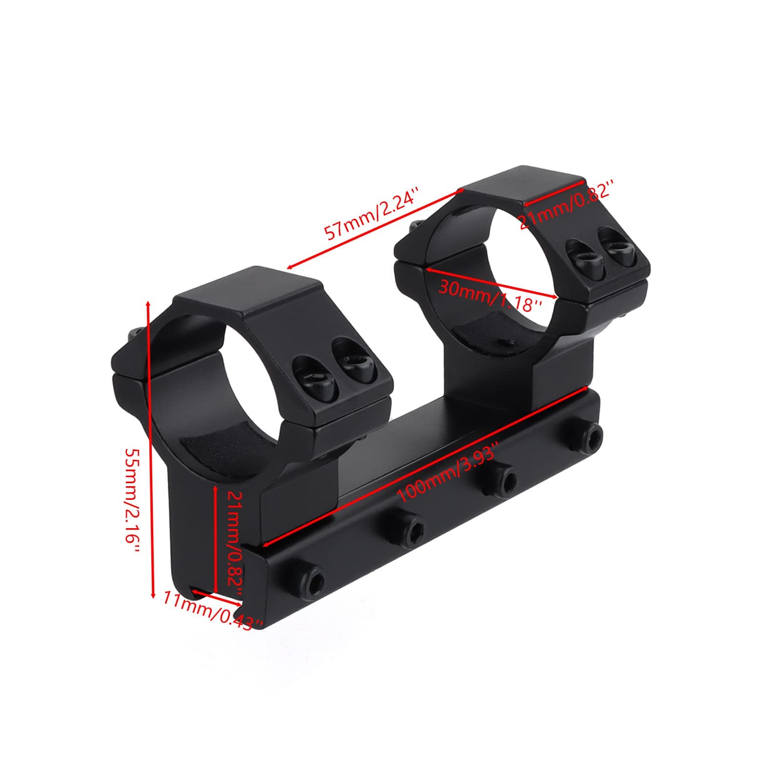 Montage Anneaux Lunette 30mm/25.4mm Profil Moyen 1.1 - Compatible Picatinny/Weaver 20mm - Robuste Pour Chasse Et Tir Sportif Montage Anneaux Lunette 30mm/25.4mm Profil Moyen 1.1 - Compatible Picatinny/Weaver 20mm - Robuste Pour Chasse Et Tir Sportif