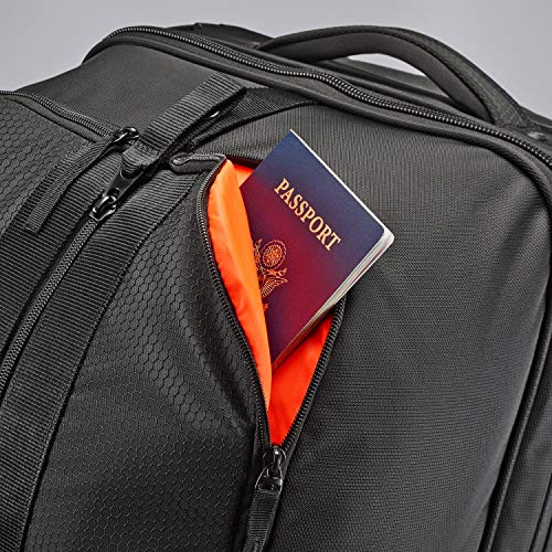 High Sierra Dells Canyon Wheeled Duffel Bag, Mercury/Black/Electric Orange, 32-Inch