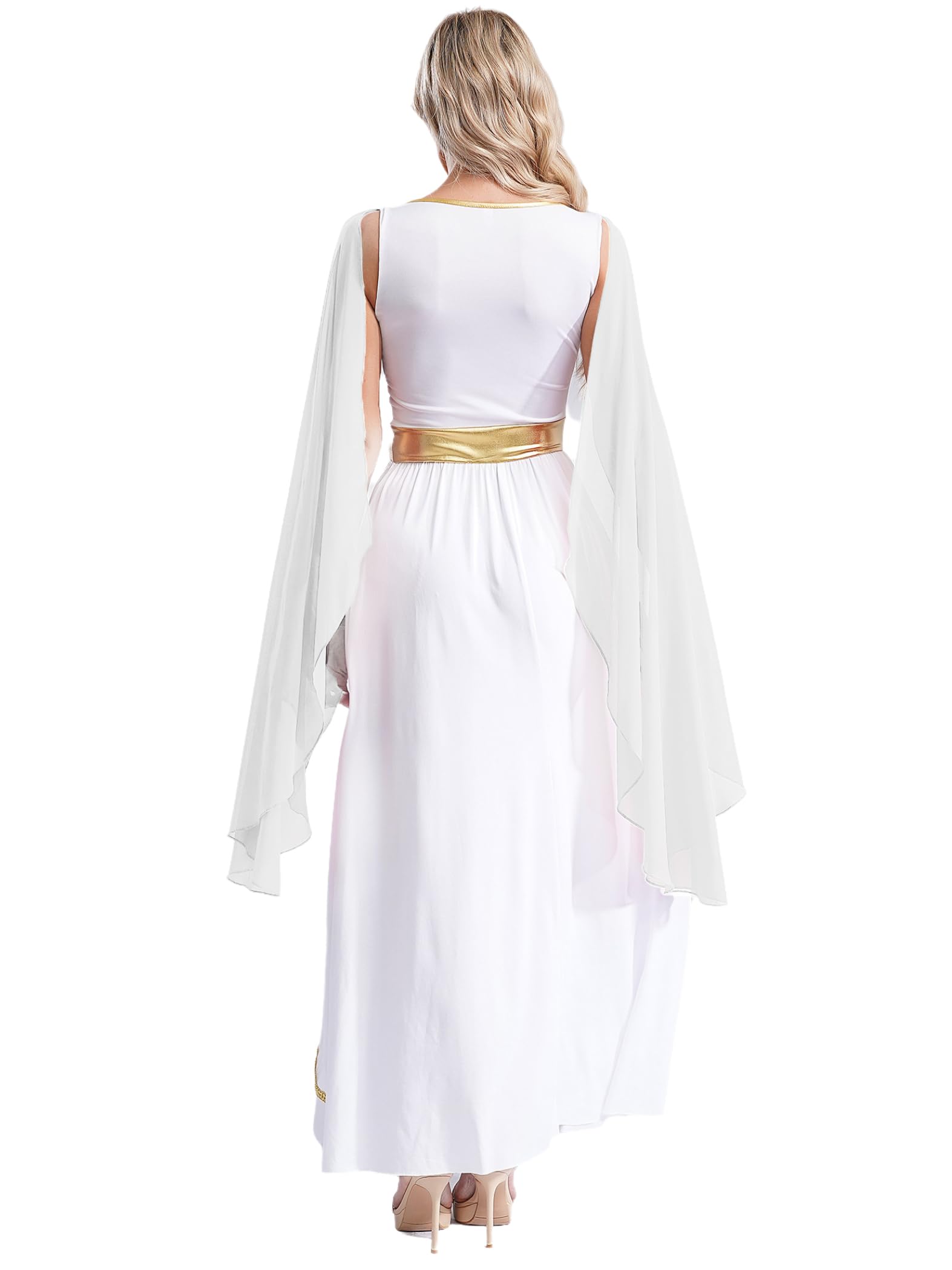 Costume de déesse grecque pour femme - Robe grecque blanche antique - Robe romaine - Pour fête à thème, spectacle et danse