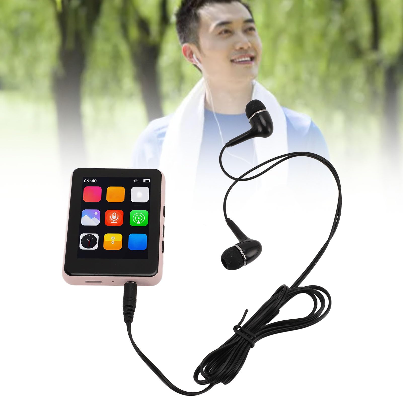 Cocoarm 64GB Baladeur MP3 avec Écran Tactile, Haut-Parleur HiFi 2,4in
