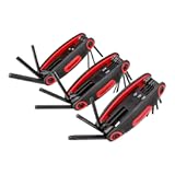Amazon Basics Folding Hex Key Set&comma; Metric&comma; SAE&comma; and Star Sizes&comma; 3-Pack