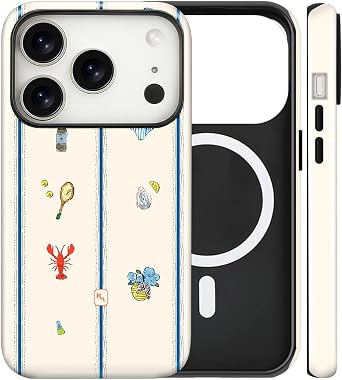 Magnetic for iPhone 17 Pro Case Cute Frog Stripes Phone Case, Blue