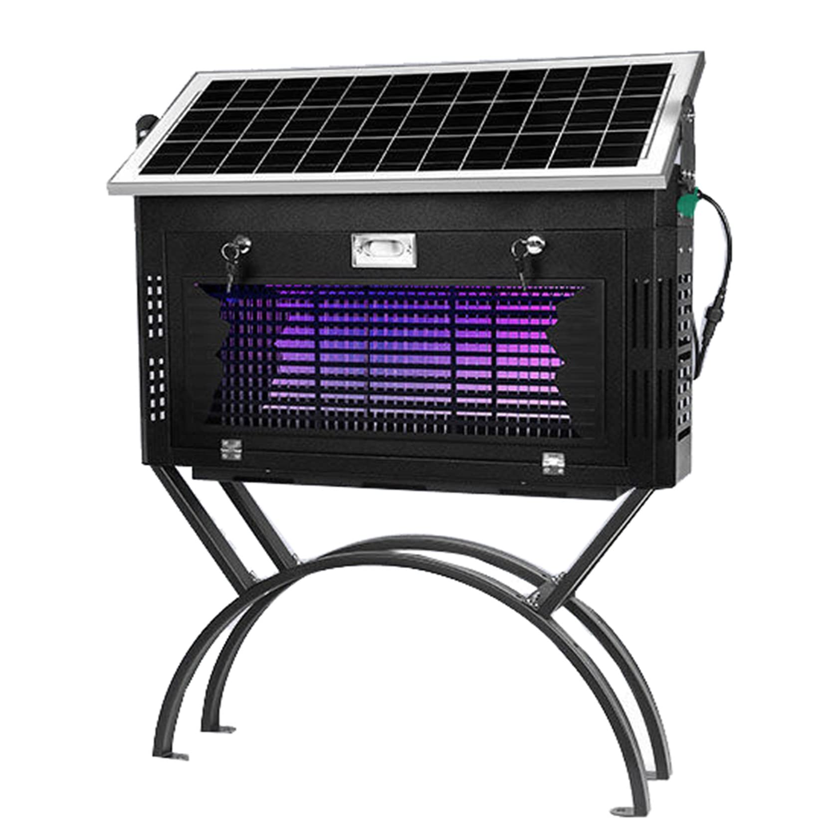 Lámpara Antimosquitos De 5000 V, Eliminador De Insectos Solar Totalmente Automático, Lámparas Duales UV/LED, Carga Solar Súper Rápida De 35 W, Batería De Litio De 35000 MAH, Doble Interruptor