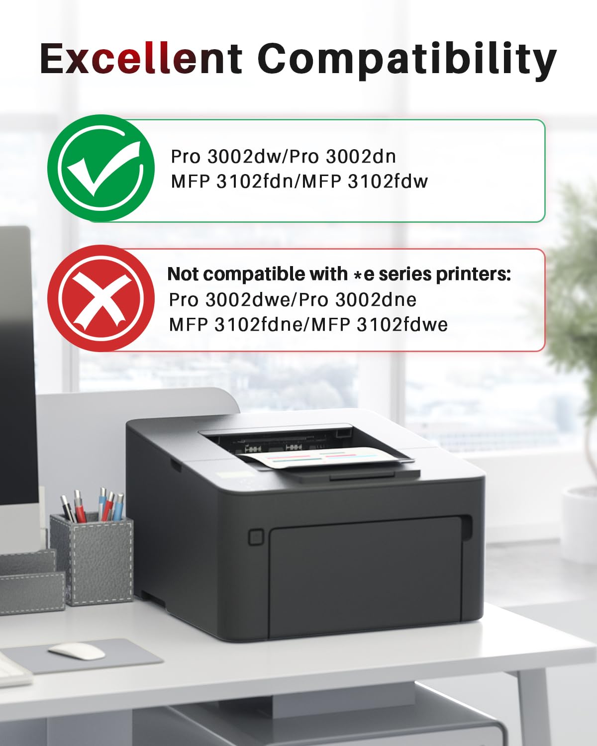 Halloya 139A W1390A 139X Toner Kompatibel für HP 139A 139X W1390A W1390X Laserjet Pro 3002dw 3002dn 3002 MFP 3102fdn 3102fdw 3102 Tonerkartusche (Mit Chip, 1er-Pack)