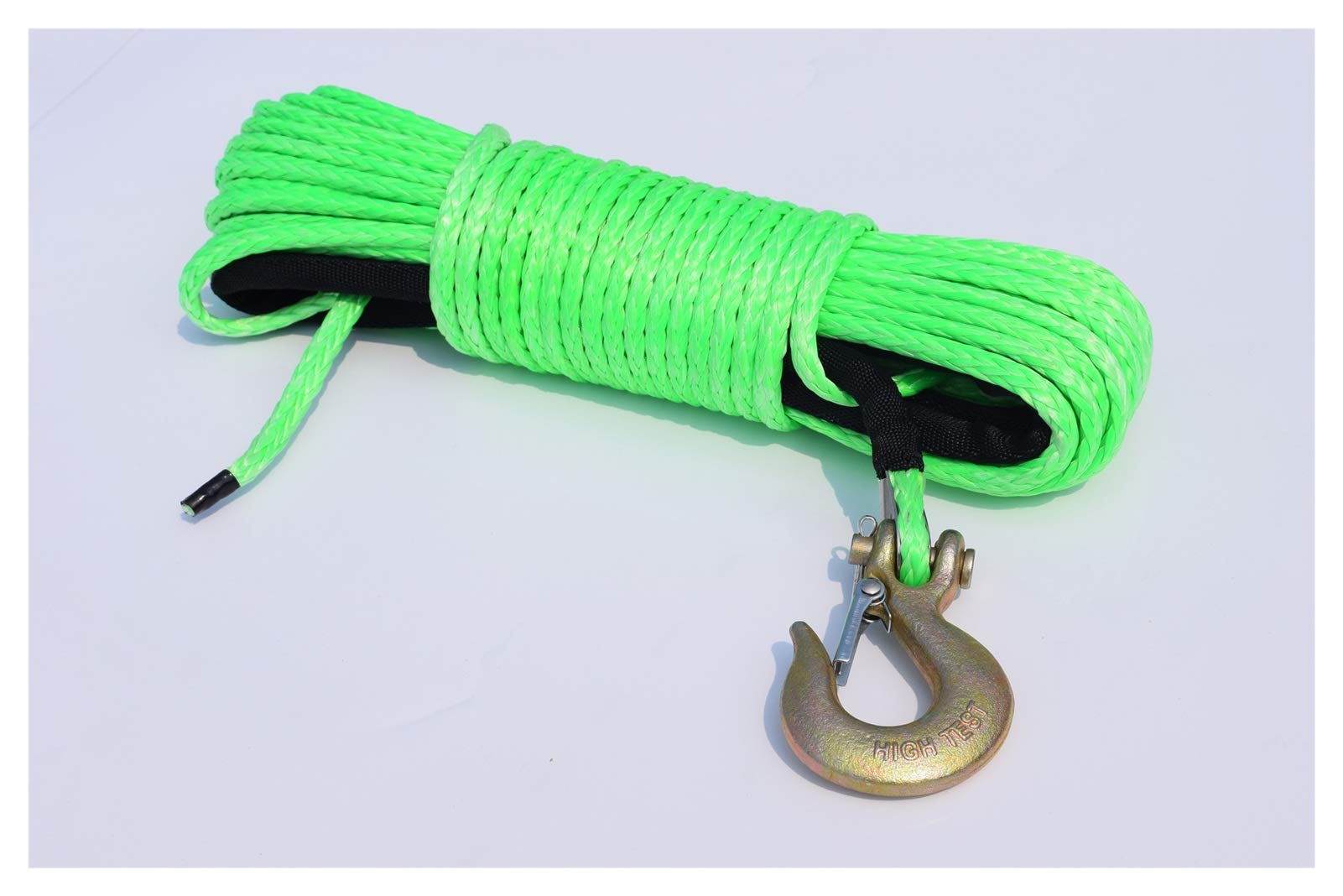 Winch Rope, Green 6mm*15m Synthetic Rope,ATV Winch Line 6mm,Boat Winch Cable for Auto Accessaries,Off Road Rope