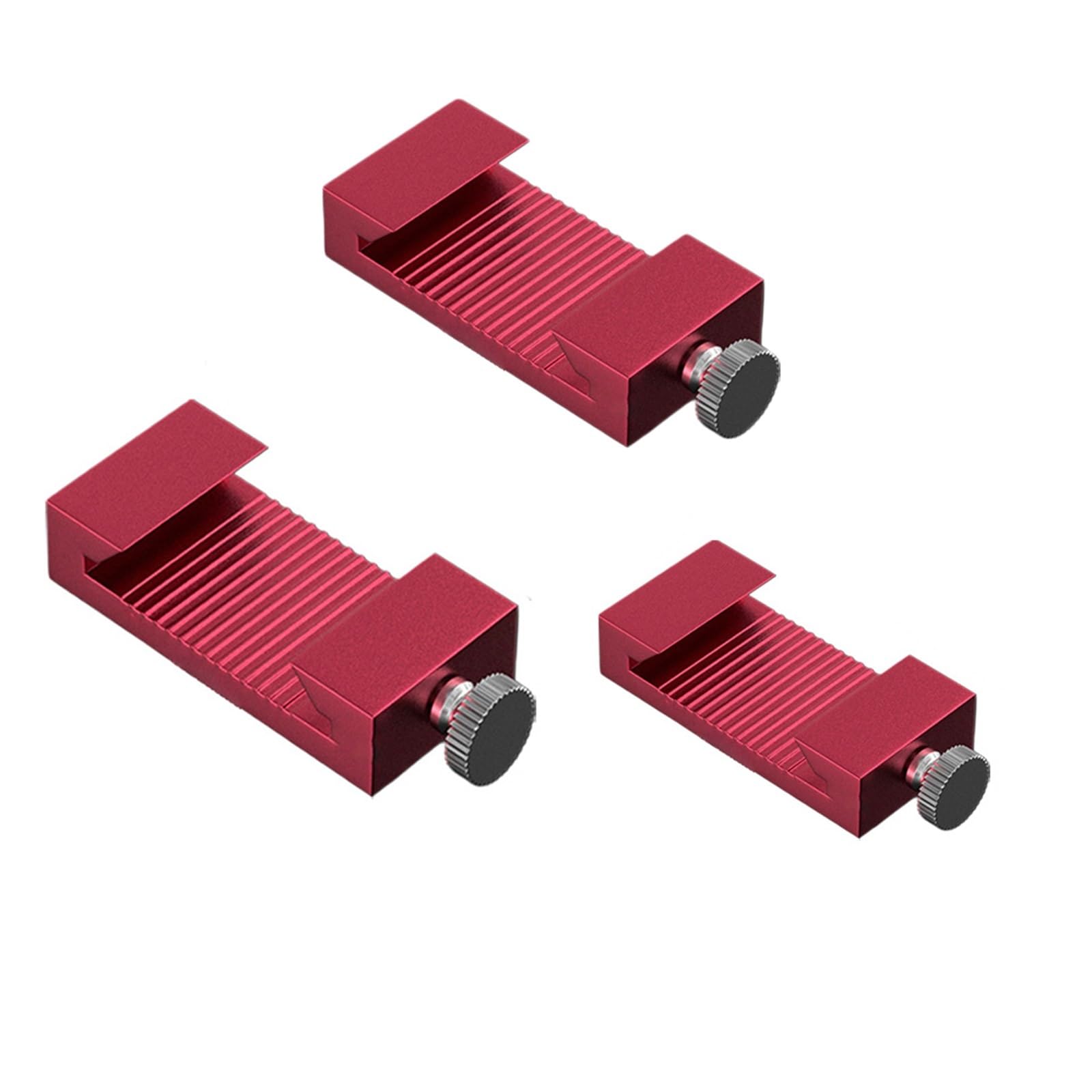 Scribe Steel Ruler Positioning Limit, Calibration Steel Ruler Metal Scribing Stop Fence Positioning Limit Block, Red, 20mm 26mm(20MM)