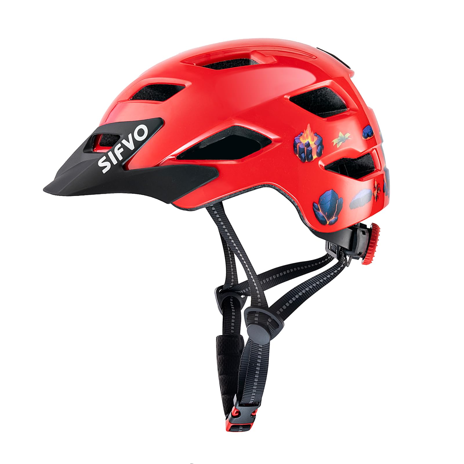 Kids Helmet, SIFVO Kids Bike Helmet Boys and Girls Bike Helmets with Cool Visor Helmet for Kid 5-14, Kid Bike Helmets Youth Bike Helmet Adjustable & Lightweight 50-57cm — image 1