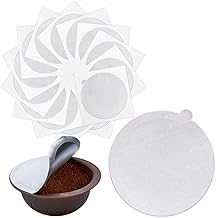 Aluminum Foil Seals Lids for Refillable Nespresso Pods, Vertuo, VertuoLine, Vertuo Plus, Vertuo Next, Evoluo and Delonghi ENV Reusable Capsule Cups - 100 Count