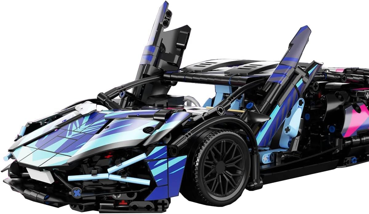 CIJINAY Sports Car Building Blocks Set, Racing Car Building Kits - Image 2