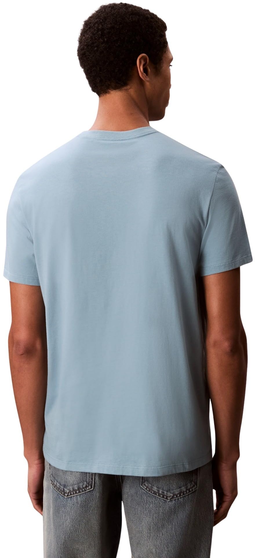 Calvin Klein Herren T-Shirt Kurzarm Redbox Graphic Tee mit Logo, Blau (Smoke Blue), L – Ansicht 2