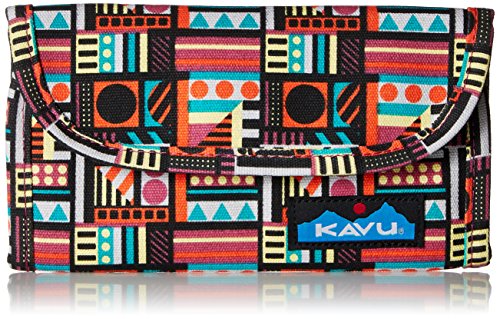 KAVU Zippy Wallet Bi Fold Zip Clutch with Removable Coin Pouch - Geometry