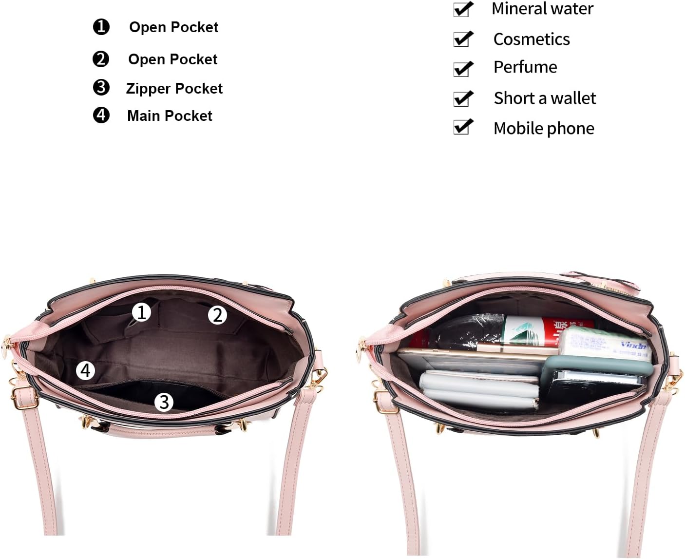 Xiaoyu Fashion Purses and Handbags for Women Ladies Crossbody Bags Top Handle Satchel Shoulder Bags Small Totes - Image 4