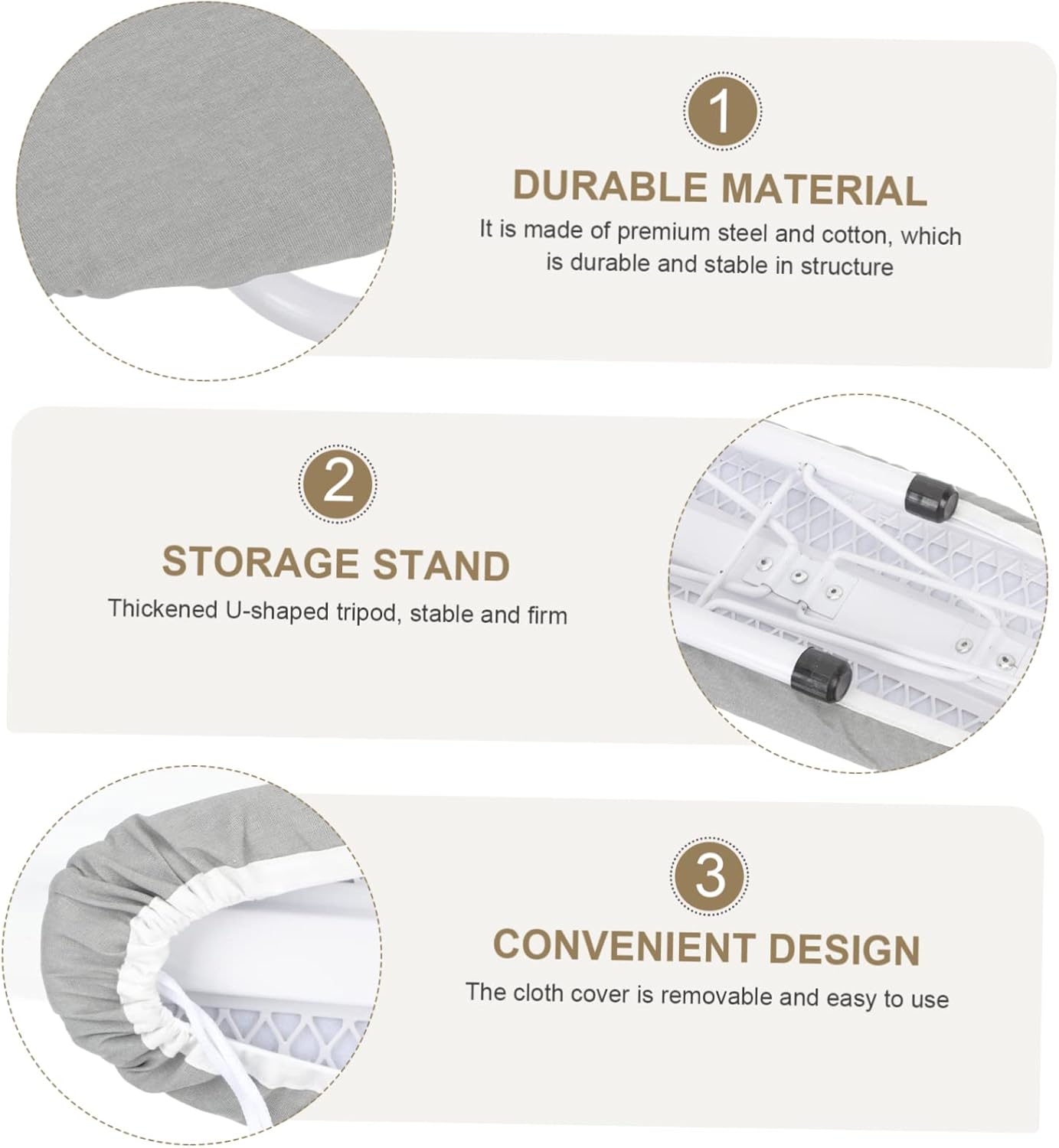 Compact Foldable Ironing Board Ironing Stool for Home Use Space Saving Design for Apartments and Strong and Stable Support for Living Rooms and Laundry Rooms