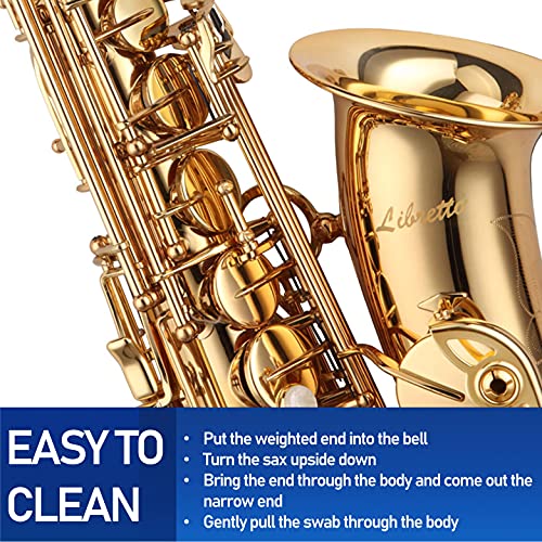 Libretto Alto Saxophone Swab, 100% Lint Free Micro-Fiber, Absorbent & Compressible, Premium & Cost-Effective, Great To Extend The Life Of Sax! #TOP5