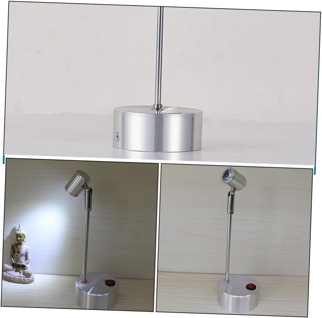 Showcase LED Spotlight with Off Button Indoor Accent Lighting for Display Cabinets Battery Operated Spot Lights for Jewelry and Decor Modern Design for Enhanced
