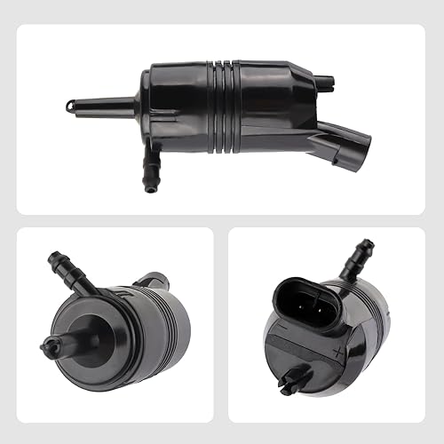 Miniatura 3 de Bomba de limpiaparabrisas de automóvil, OEM # 385-232316A, bomba de limpiaparabrisas compatible con Chevy Silverado, Impala, GMC Sierra, Cadillac,