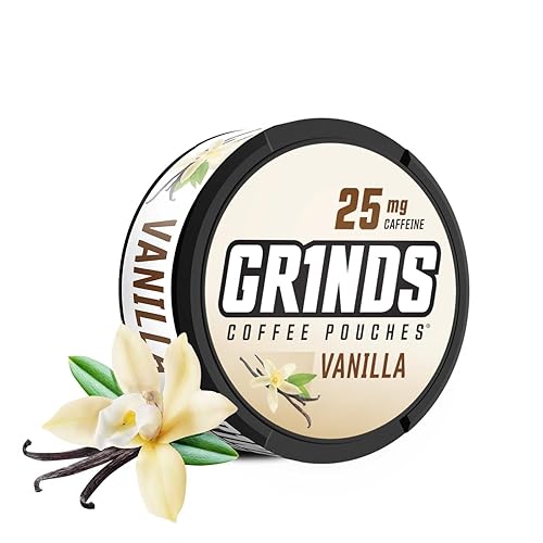 Bolsas de café Grinds 3 latas de vainilla Sin tabaco, sin nicotina alternativa saludable 18 bolsas por lata