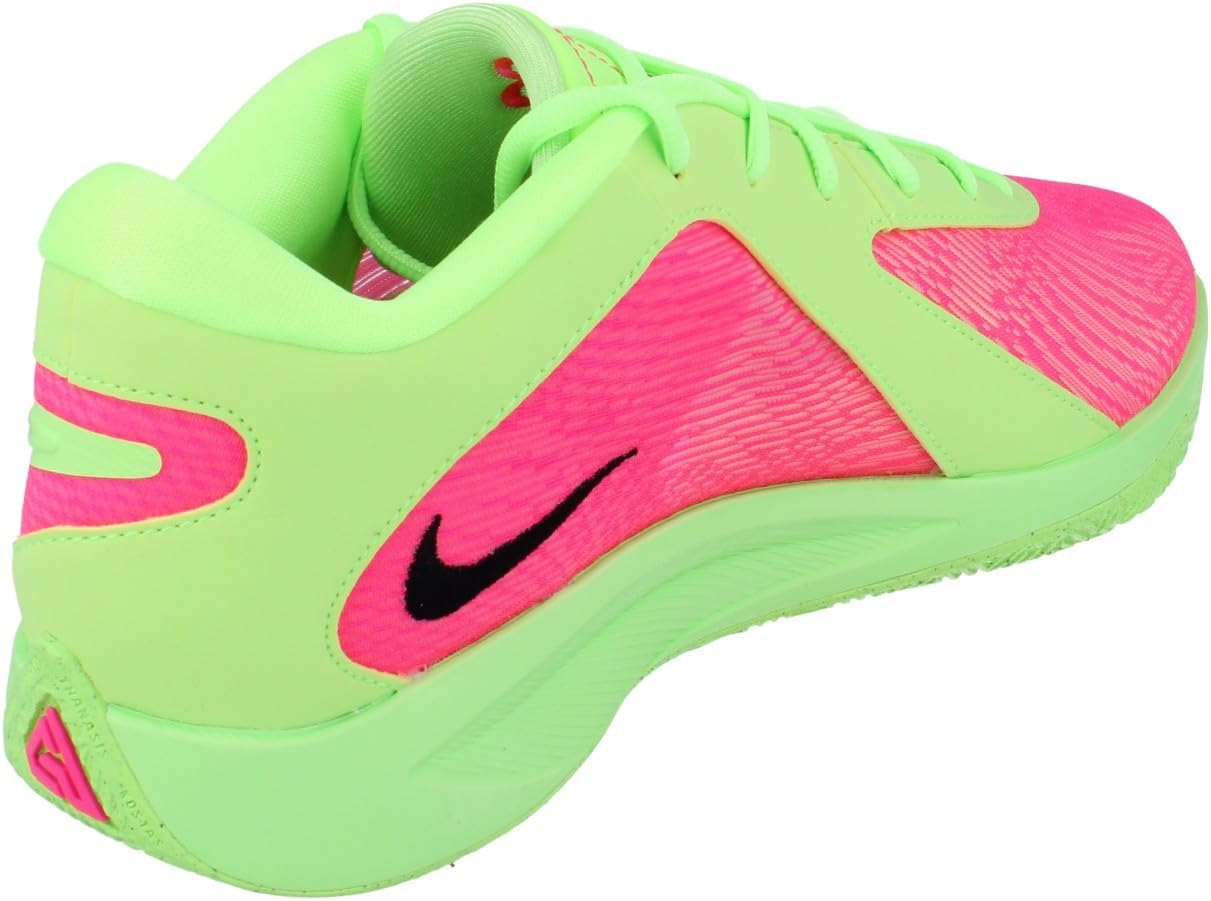 Nike Men's Giannis Freak 6 NRG Basketball Trainers in Lime Blast Metallic Silver 300