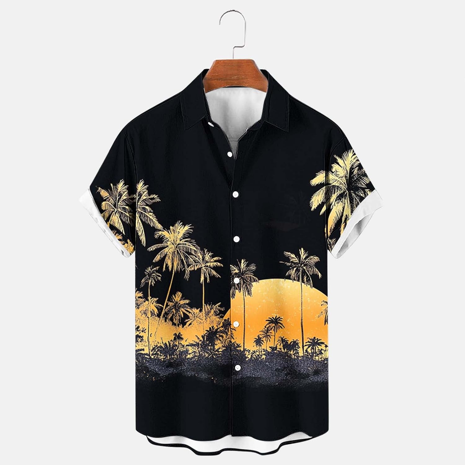 Hawaiian Shirts for Men Short Sleeve Casual Button Down Shirt Summer Beach Resort Outfits Holiday Party Tropical Top