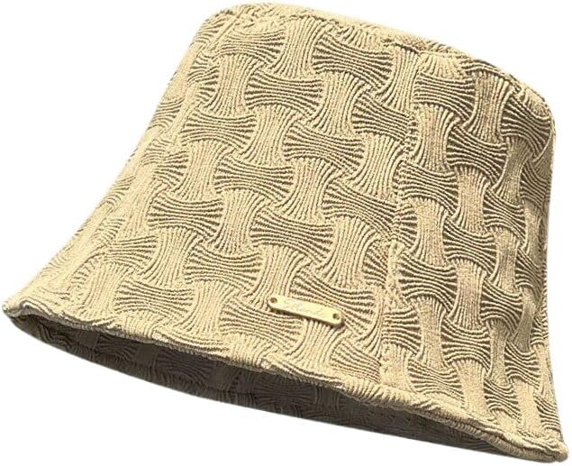 Women Summer Bucket Hat UPF 50+ UV Sun Protection Foldable Travel Cap Wide Brim Outdoor Beach Cotton Linen Fashion