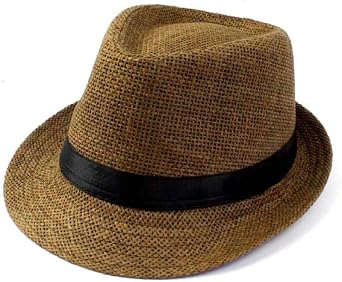 SUNS Straw Adult Top Hat Checkered Jazz Hat Outdoor Beach Top Hat Floppy Beach Hat for Women