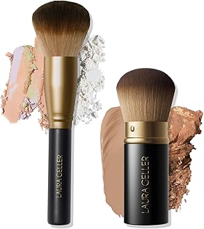Blending Beauties Two-Piece Makeup Brush Gift Set for Powders and Foundation