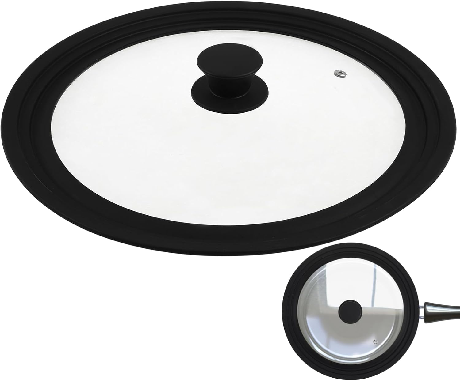 Alipis Universal Pan Lid: Pot Lid with Heat Resistant Silicone Glass- Universal Lids for Pots, Pans and Skillets 10", 11" And 12" Diameter Cookware