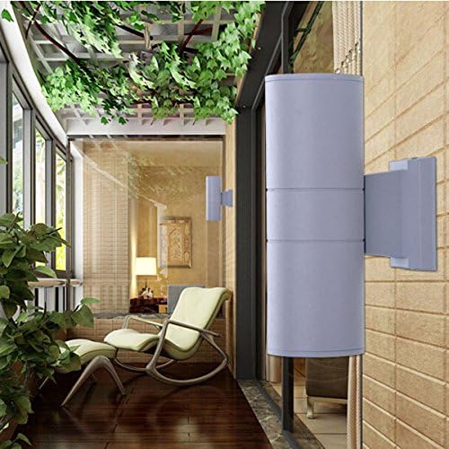 10W 4-Inch LED COB Wall Sconces Exterior Up/Down Light Gray fin...