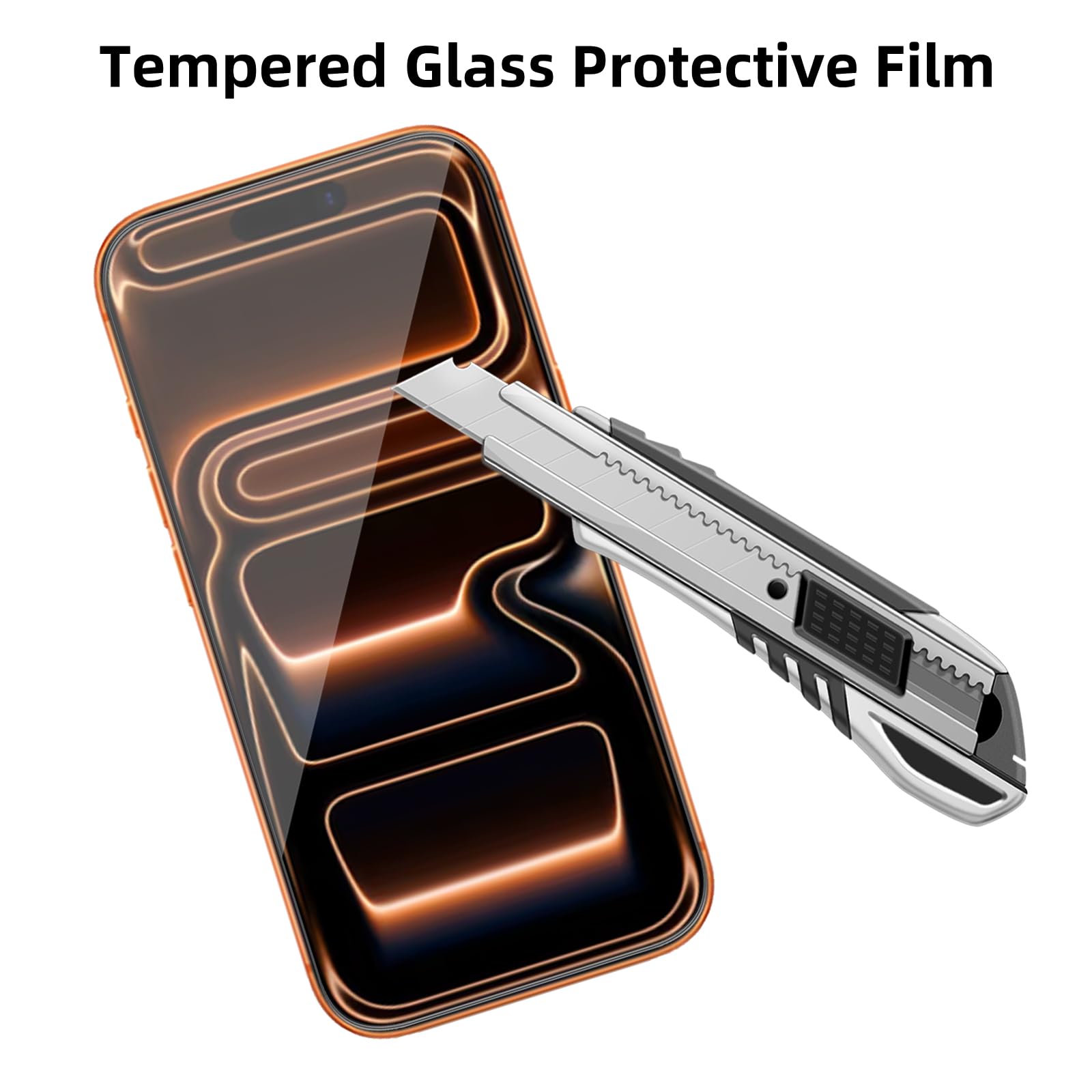 Lot de 4 protecteurs d'écran en verre compatibles avec iPhone 17 Pro Max 6,9" [dureté 9H] - Écran HD en verre trempé, résistant aux rayures, facile à installer [compatible avec les coques]