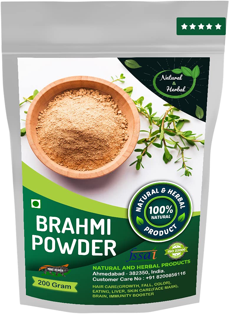 Brahmi Powder Waterhyssop Bacopa Monnieri Thyme Leaved Gratiola For Hair Care(Growth, Fall