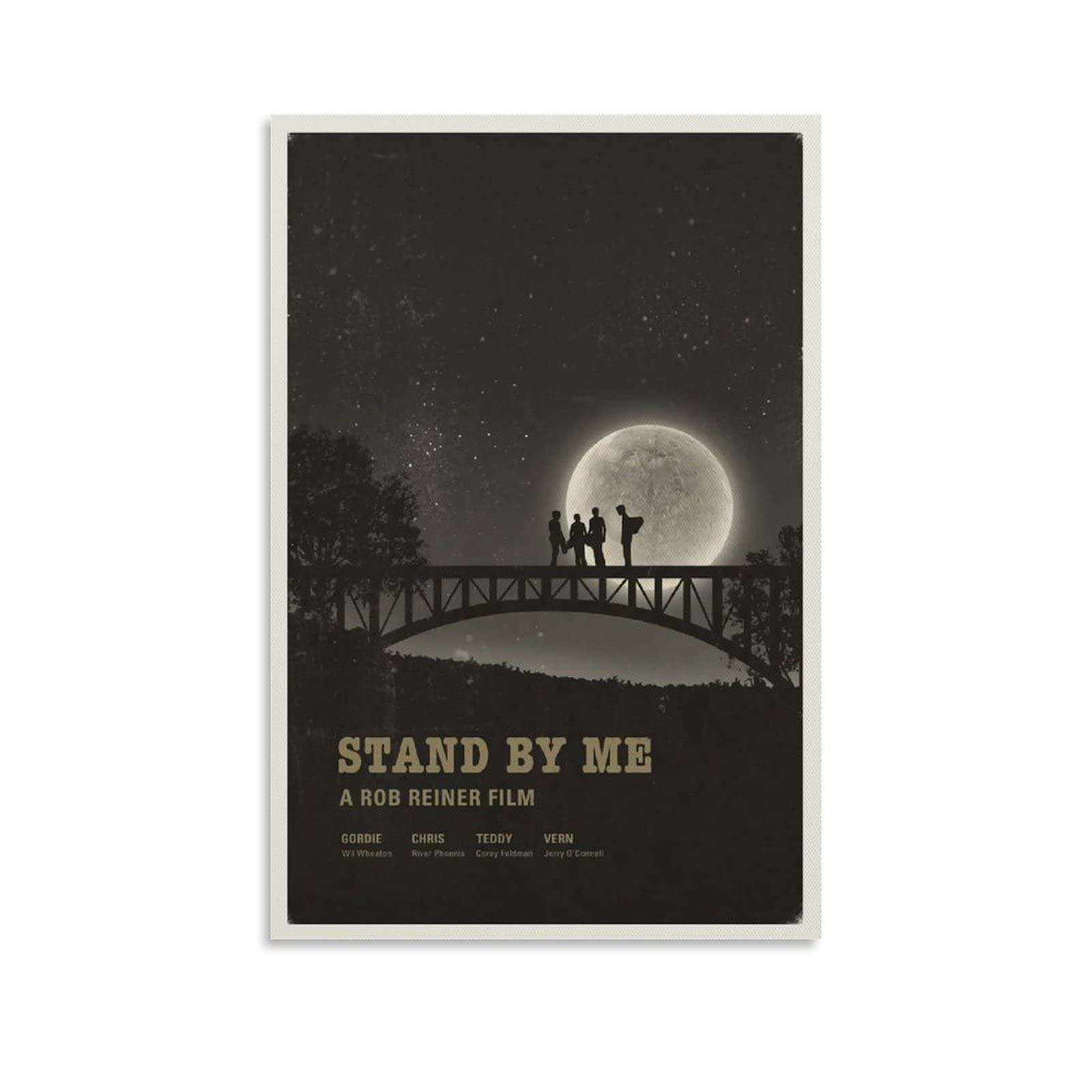 ZHYUVintage Movie Poster 90s Room Aesthetic Stand by Me Canvas Art Poster and Wall Art Picture Print Modern Family bedroom Decor Posters 12x18inch(30x45cm)