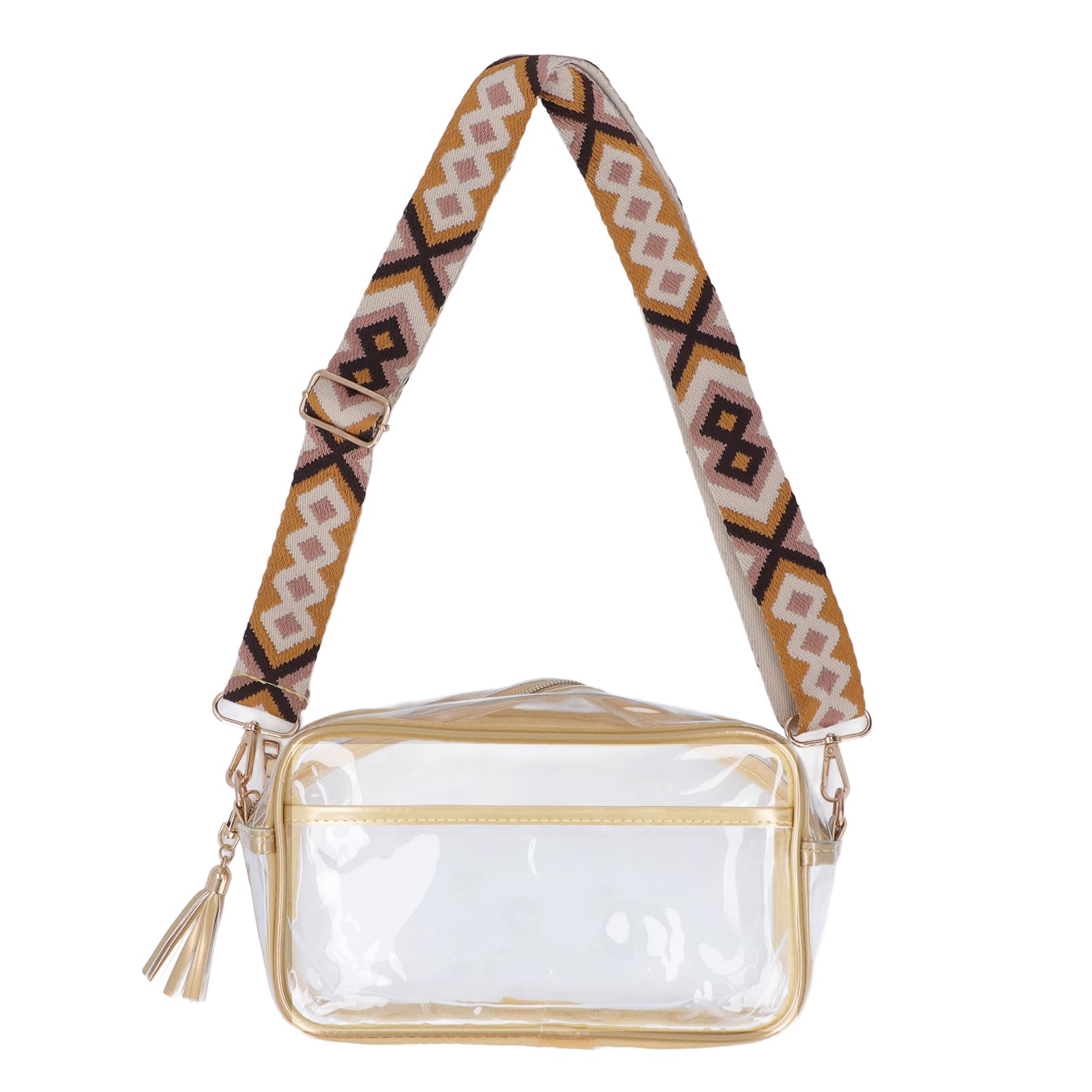 MINGZHE Borsa a Tracolla Messenger Trasparente a Tracolla Borsa Trasparente Borsa a Tracolla Trasparente Resistente All'acqua in PVC con Regolazione di Grande Capacità per Concerti, Eventi Sportivi