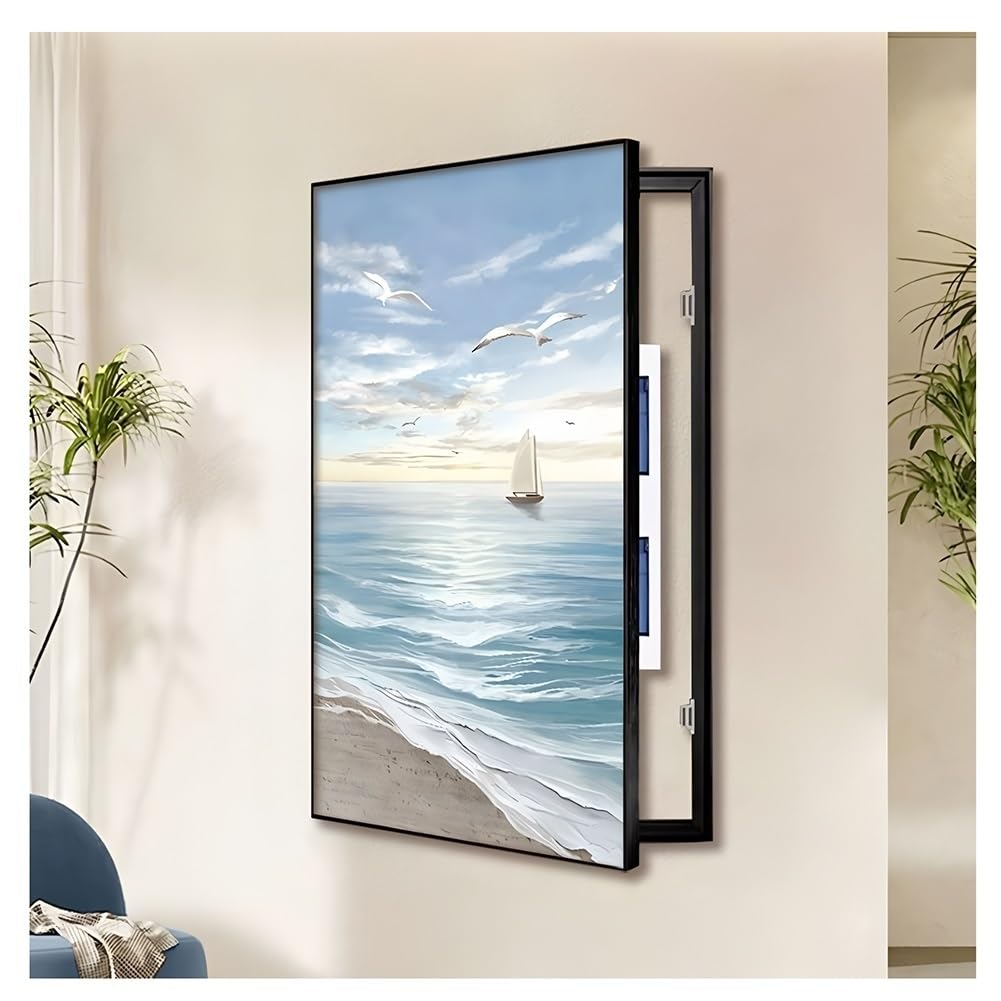 Dekoracyjna osłona panelu elektrycznego, montowana na ścianie aluminiowa osłona skrzynki bezpieczników, zdejmowana pokrywa miernika do dekoracji wnętrz, A-70 x 140 cm