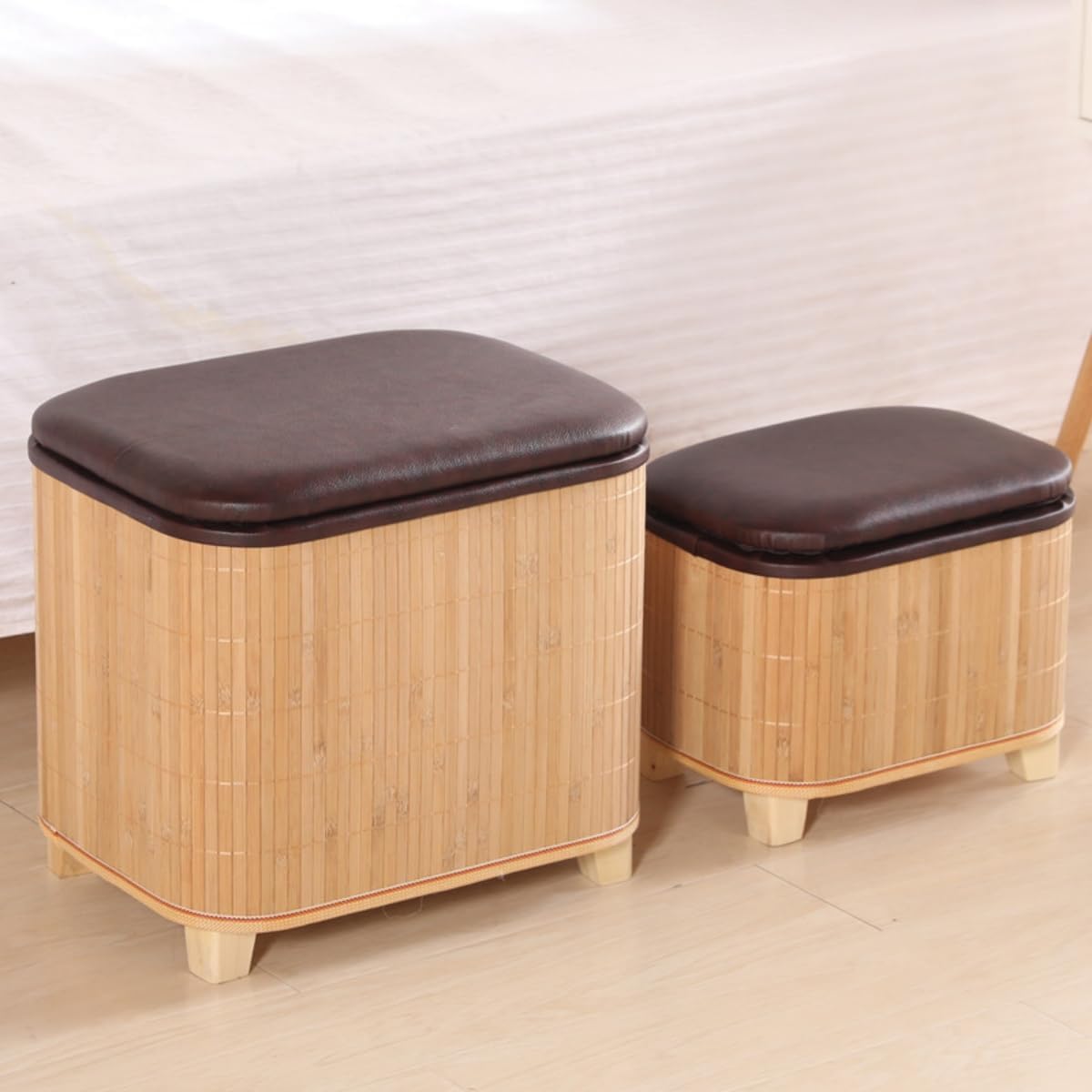 フットスツール グリーンストライプ オットマン 椅子 222-1497-001