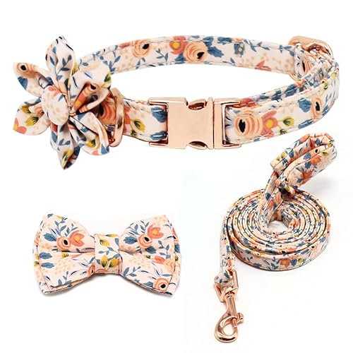 Floral Dog Collar 15 Charmsong Dog Collar with Bow for Puppy Dog Collar Cute ...