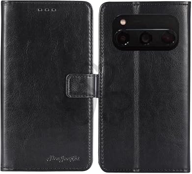 Black Business Retro Stain Resistant Stand Wallet Leather Case Cover Card Storage Cover Case Pouch Notebook Type Compatible Volla Phone Quintus 6.78 inch