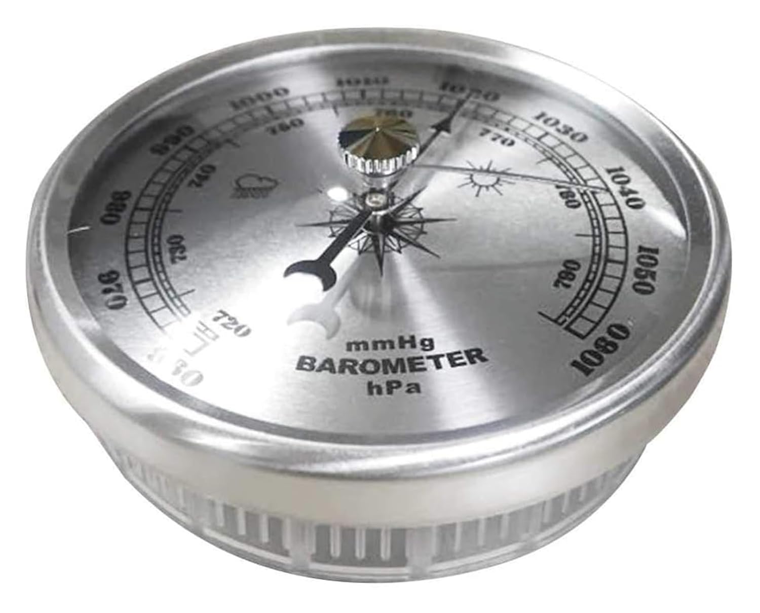 3 in 1 Barometer, Traditional Barometer, Wall Mounted Household Thermometer Hygrometer Barometer(Silver)