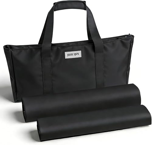 Empty Mahjong Bag, Black Soft American Mahjong Bag with Two Wrappers (Case Only,