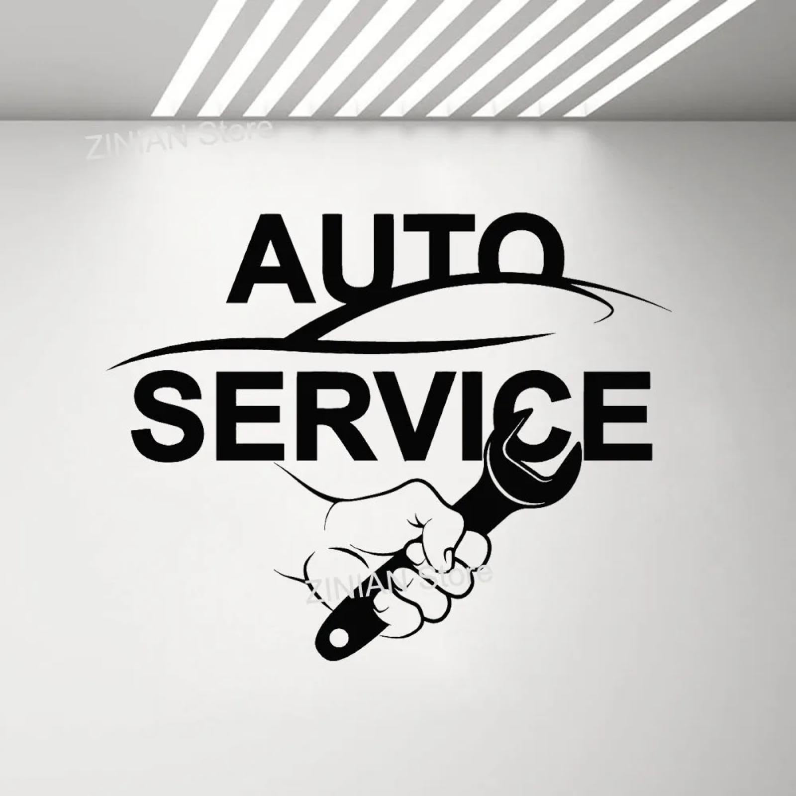 WEIMEIJIE Car Service Wrench Repair wall Stickers Garage Children's Room Home Decoration wall Art Decals
