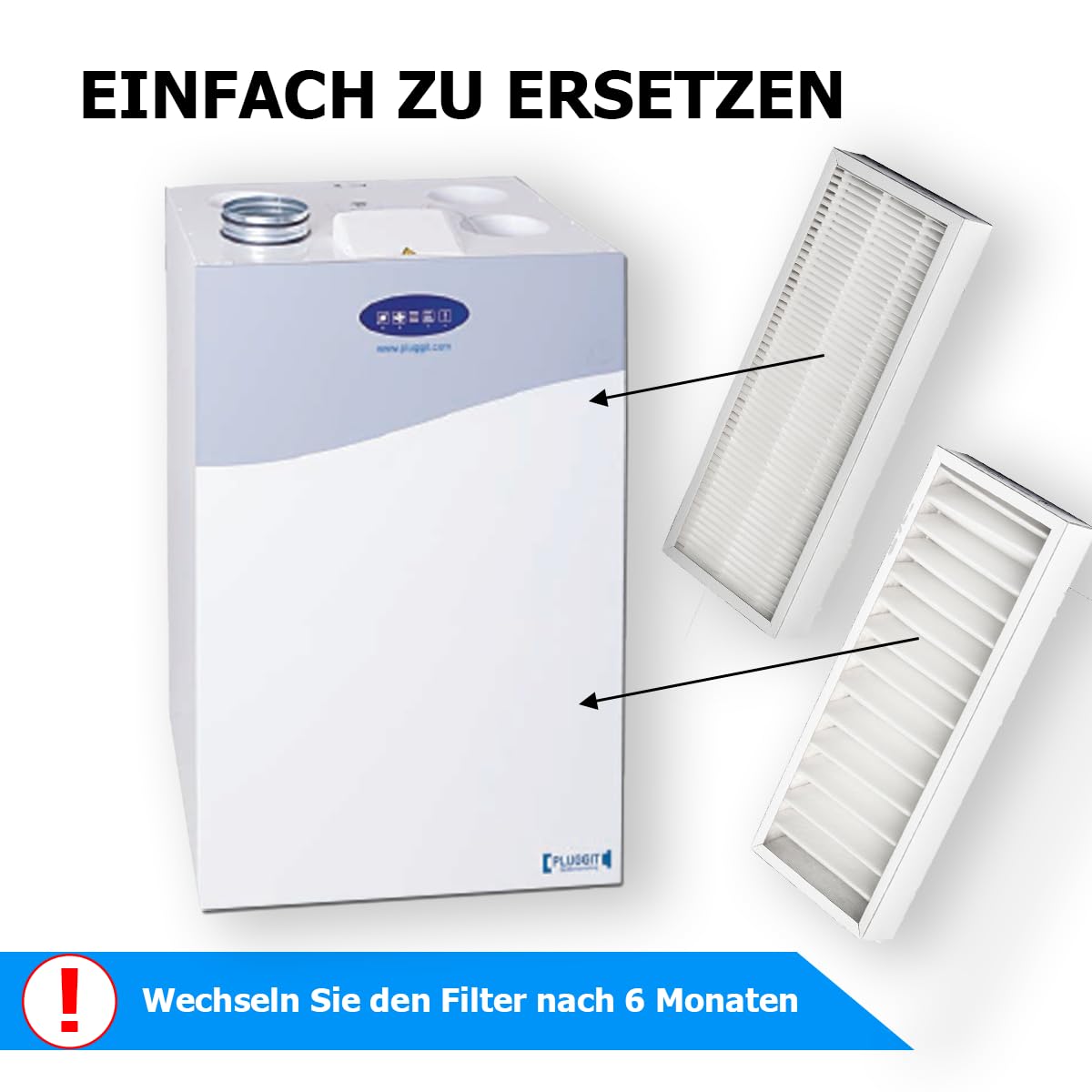 12x TOPS Filter Für Pluggit Avent P190 – G4 Ersatzfilter, 148x275x46 Mm, Für KWL Lüftungsanlagen