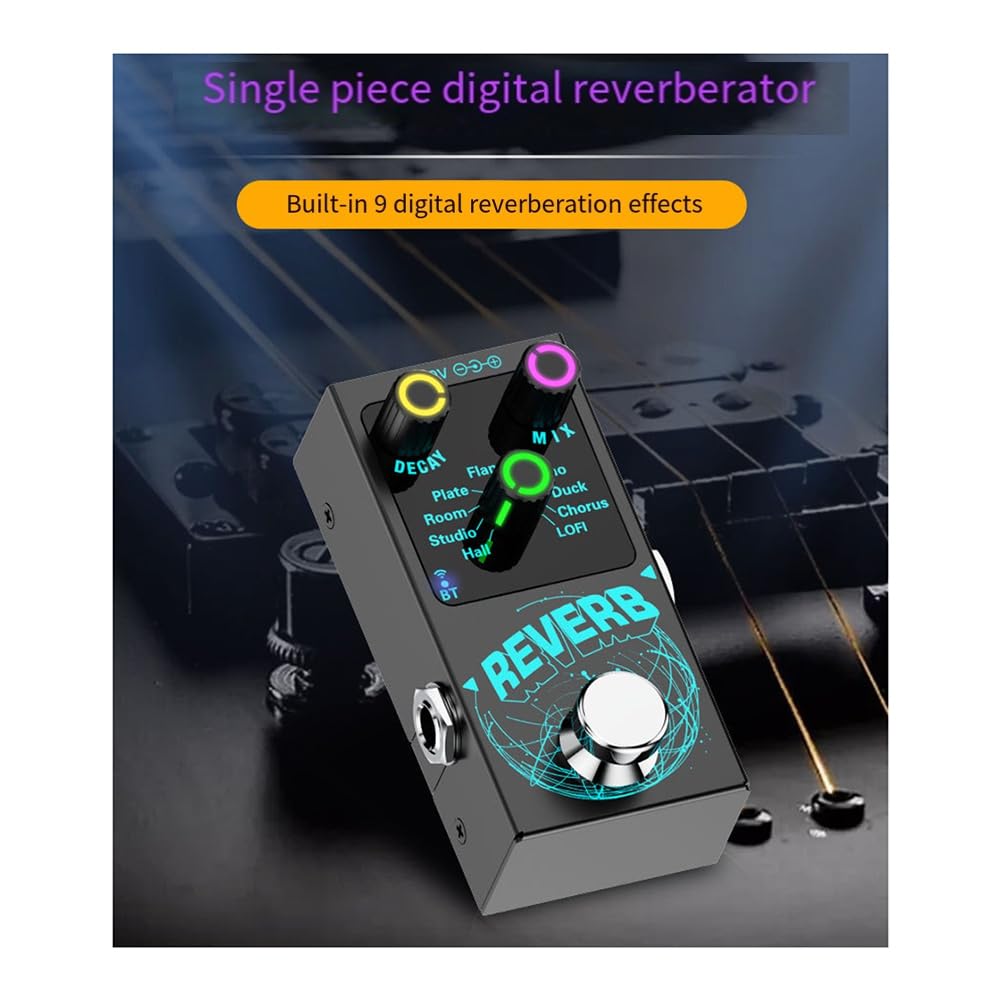 Wisyurt Guitar Digital Reverb Effector Reverb Effect Pedal Device Built-in 9Digital Reverb Based True Bypass Guitars Accessories - Image 3