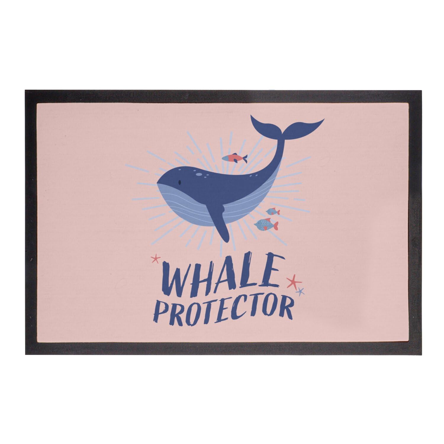 Paillasson Rose Whale Protector 60x40 cm pour entrée