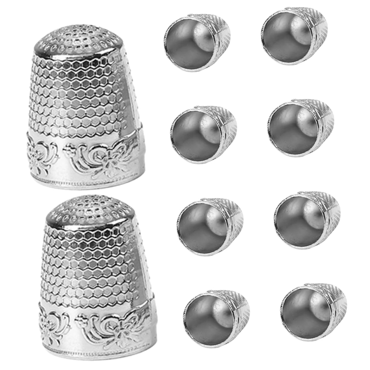 ERINGOGO Convenient Sewing Thimble Kit 10pcs Thimble Finger for Embroidery Quilting Craft