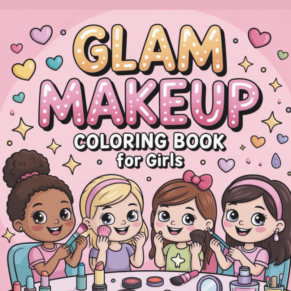 Glam Makeup Coloring Book for girls: Sparkle, Shade & Slay Your Creativity