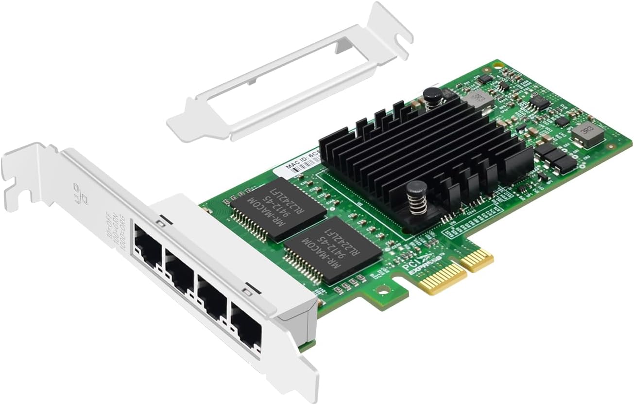 PCIe X4 Gigabit Dual-Port Server Network Card,with Intel I350-T2 RJ45 Adapter LAN NIC Card for Support Windows/Windows Server/Linux/Freebsd/VMware