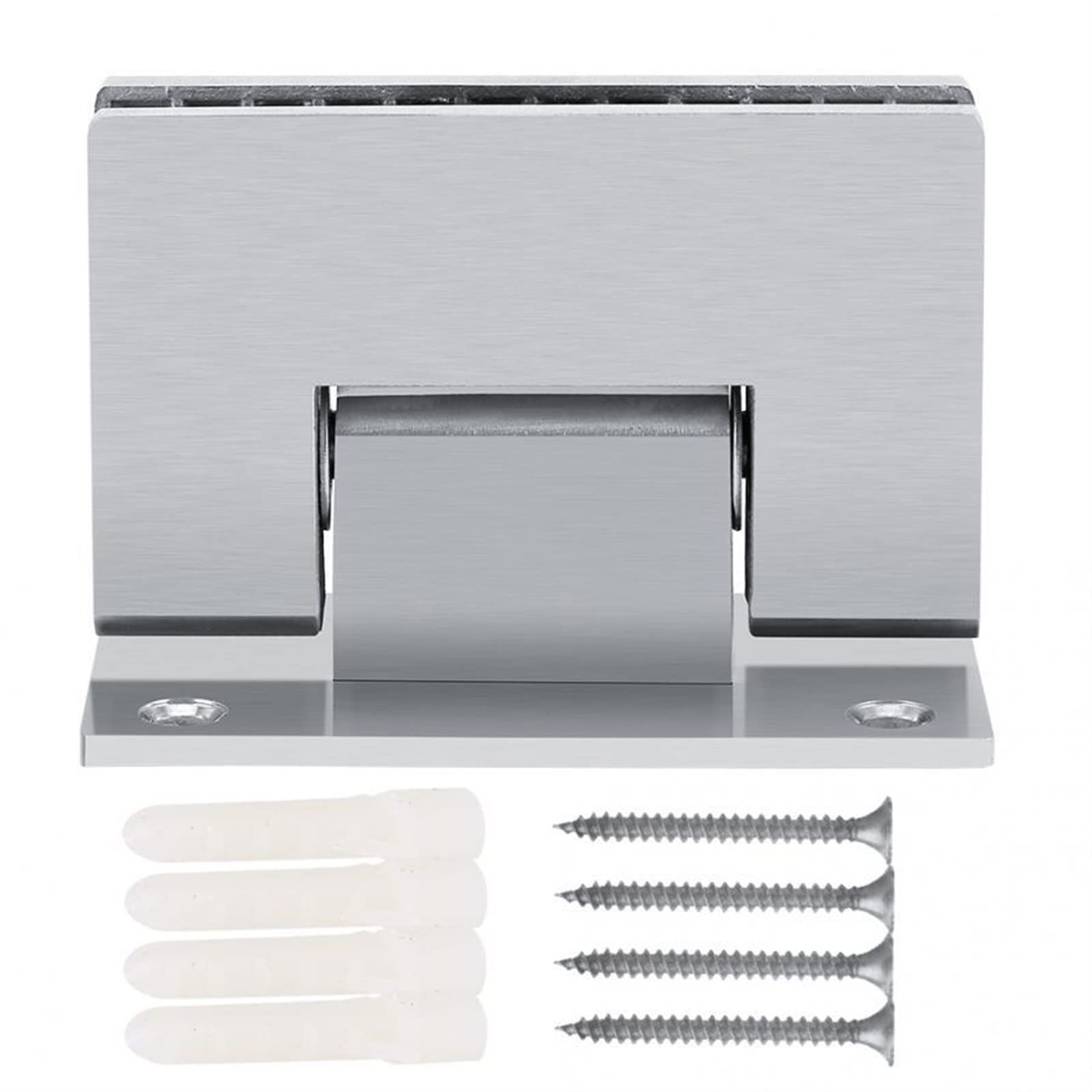 Nvsfzgiyg Silver Shower Door Hinge Clamp Stainless Steel Frameless Bracket 90 Degree Glass Hinges Bathroom Furniture Hardware Cerniera