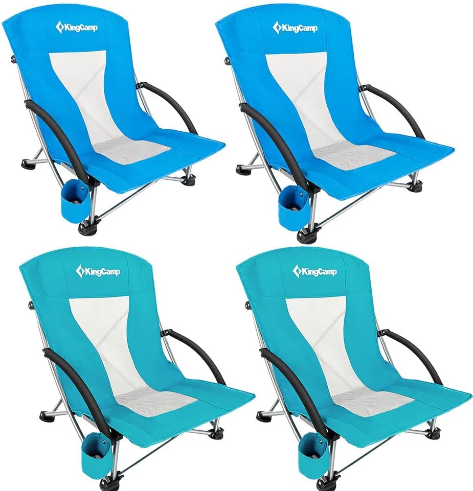 KingCamp Low Beach Chair 2 Pack Folding Portable