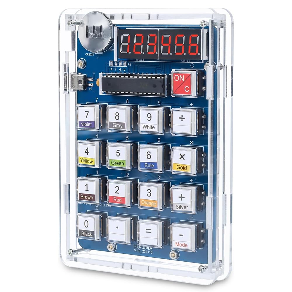 Hsthe Sea DIY soldering practice kit 6 digits soldering project DIY soldering kit kit with display Digital DIY clock kits alarm clock soldering practice kit